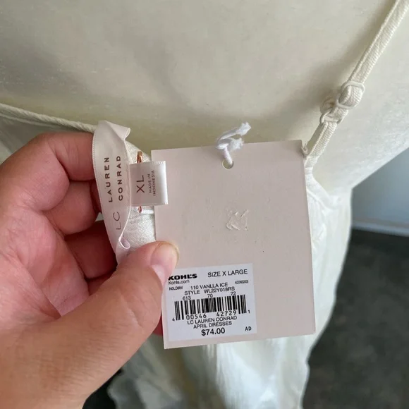 NWT LC Lauren Conrad White Maxi Bohemian Dress Size XL - Picture 9 of 9